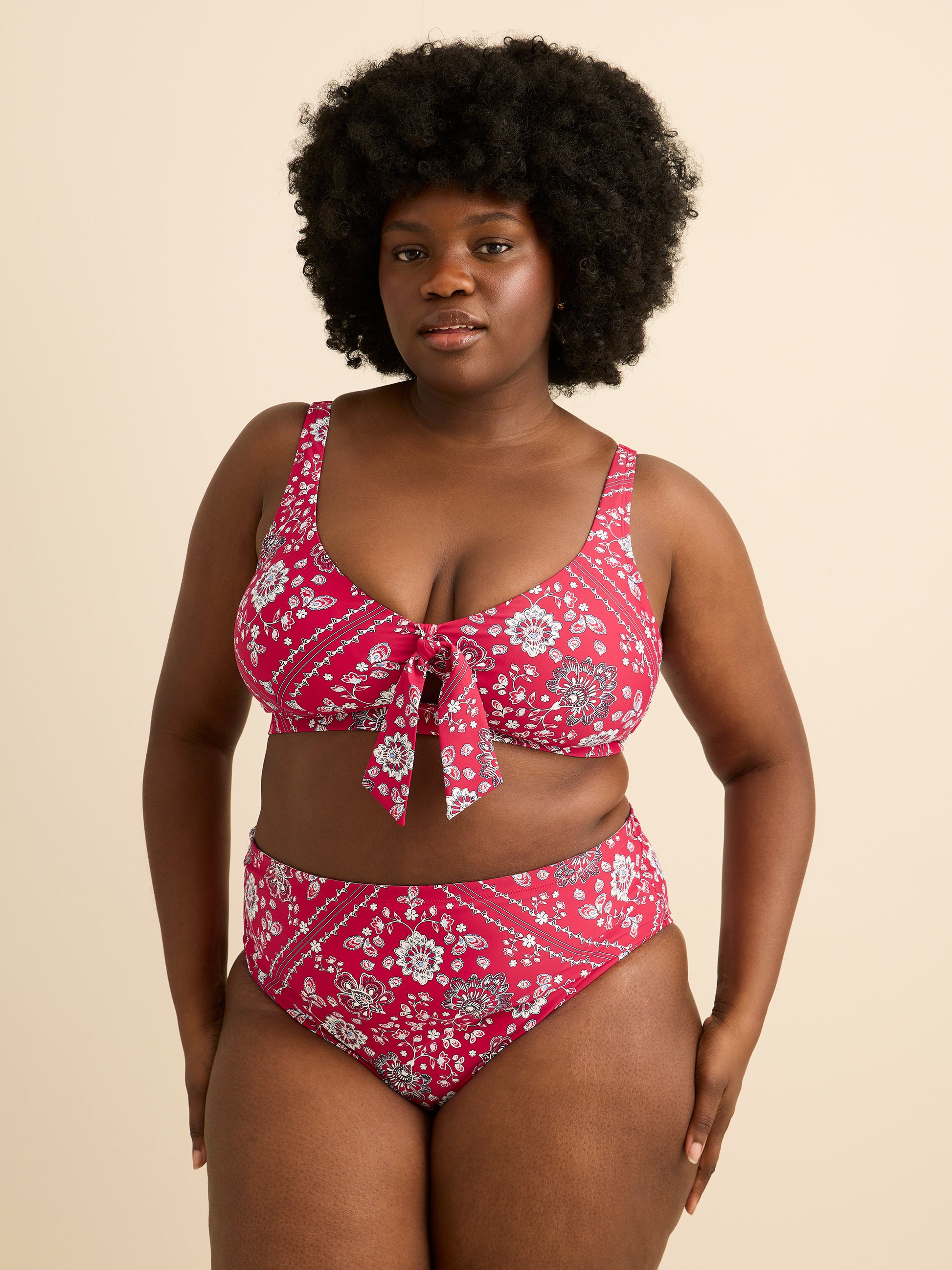 Bikini Top With Front Knot Detail