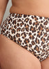 Culotte de maillot taille haute léopard