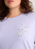 Blue Boxy-Fit Cotton Knit Pyjama Top with Sheep Chest Print - tiVOGLIO
