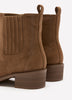 Wide Width, Cognac Microsuede Western Bootie