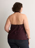 Satin Straight Sleeveless Halter Top