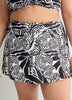 Printed High-Waist Swim Skirt With Built-In Brief