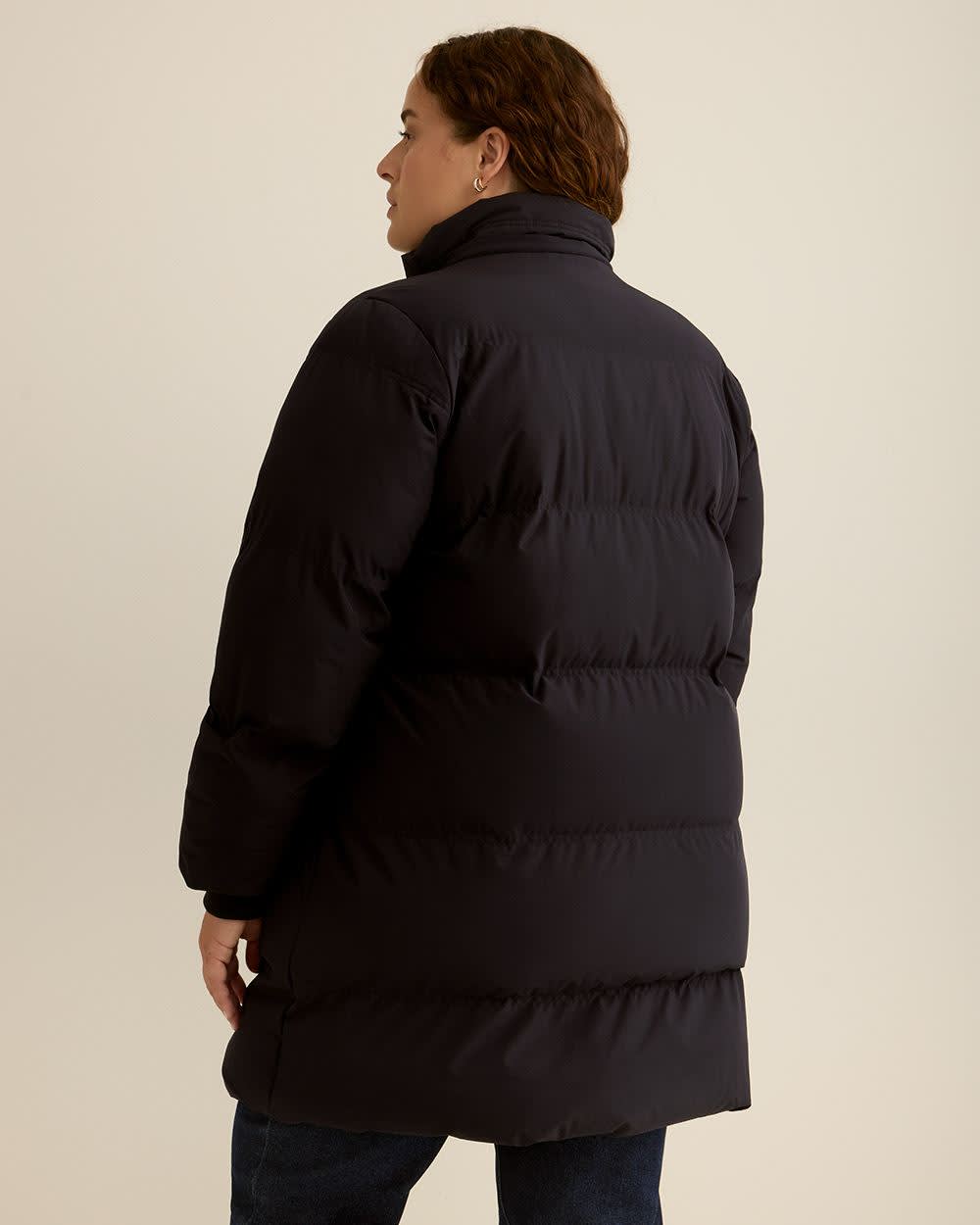 Penningtons Mid-Length Puffer Jacket – Bi-Stretch, Removable Hood