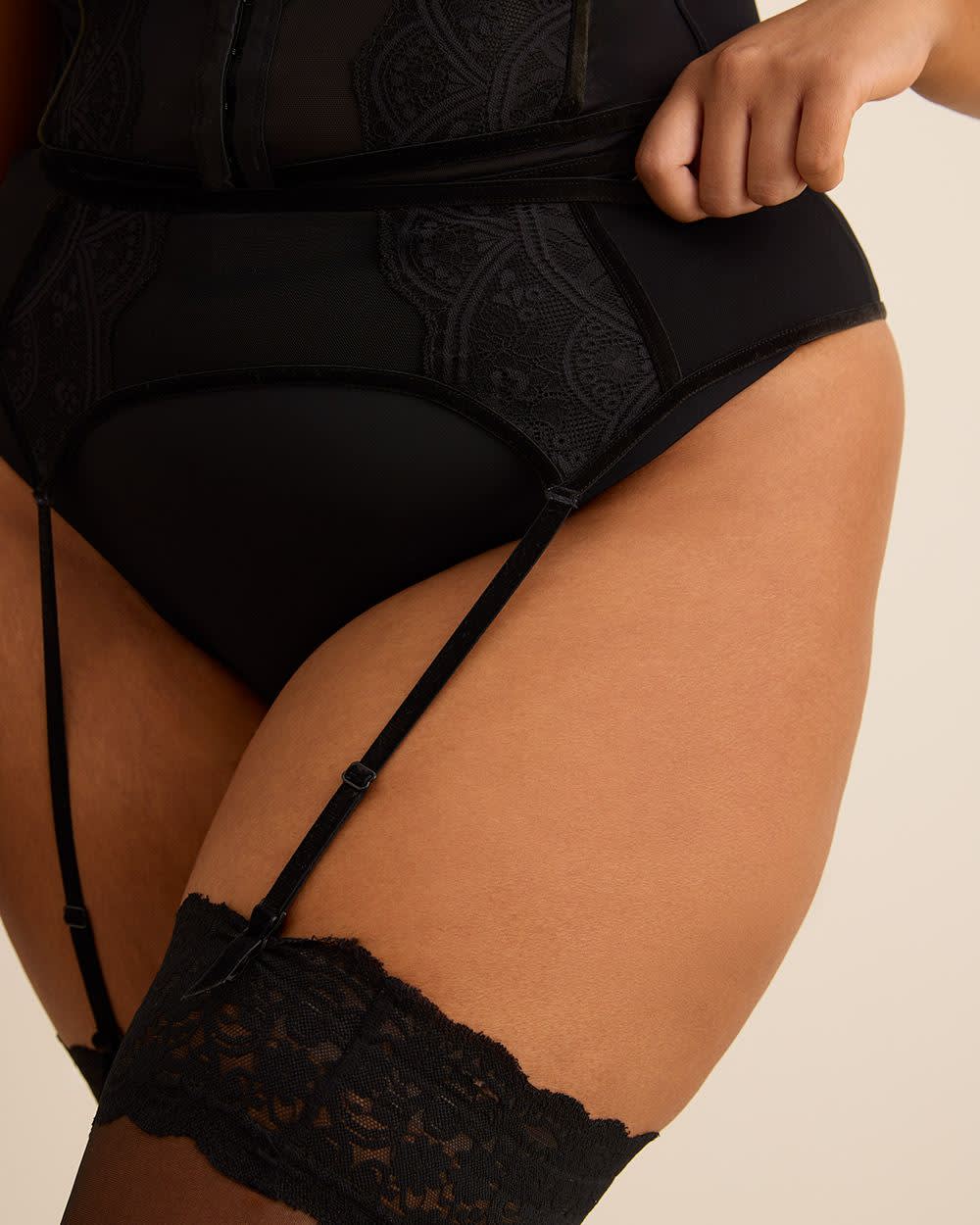 Desse Plus Size Black Lace Garter Belt Women's Lingerie Penningtons Desse Plus Size Black Lace Garter Belt Women's Lingerie Penningtons