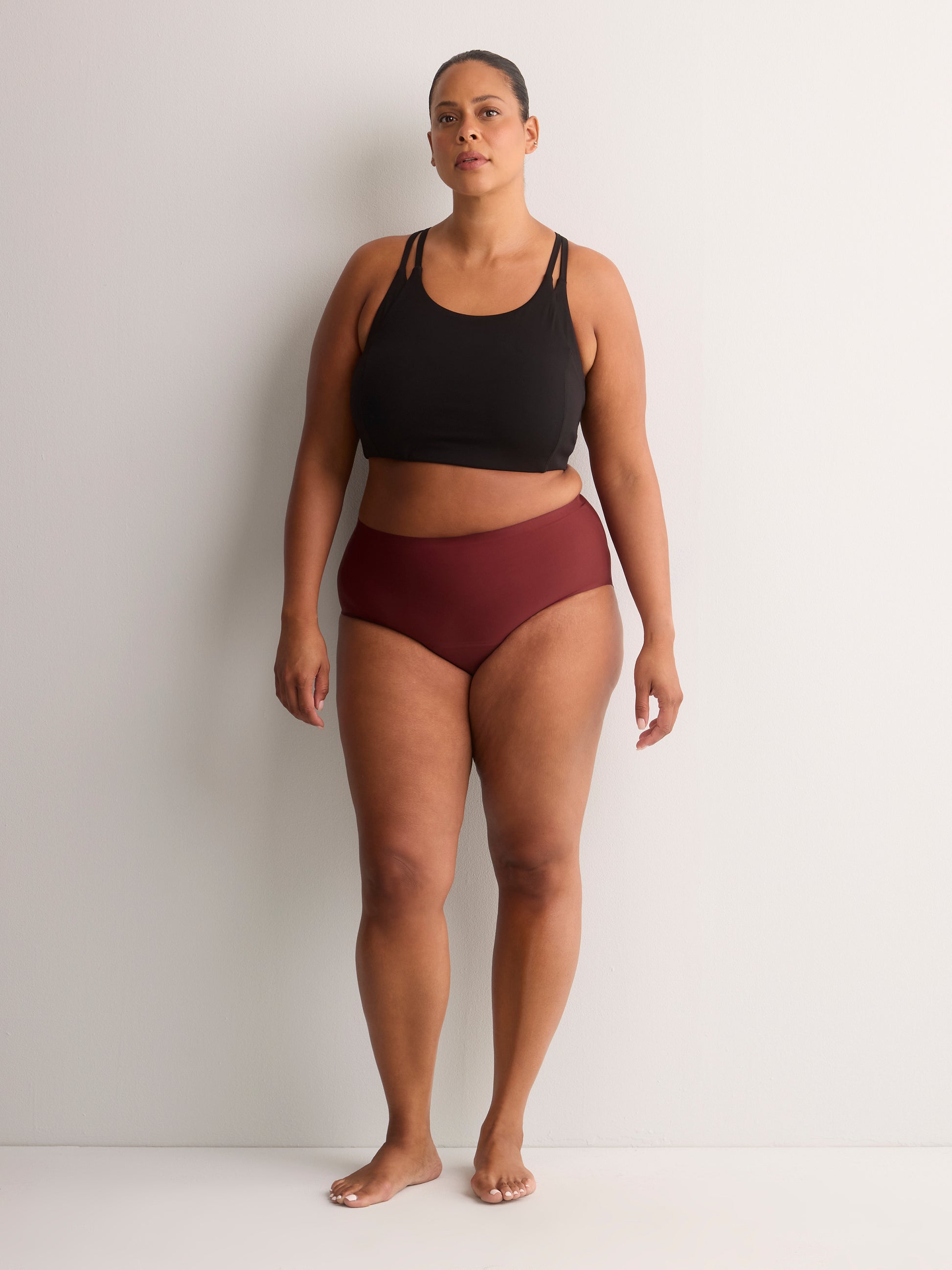 Dark Cherry High-Rise No-Show Super Leakproof Period Panties - Knix