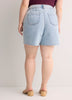 Curvy-Fit High-Rise Denim Shorts