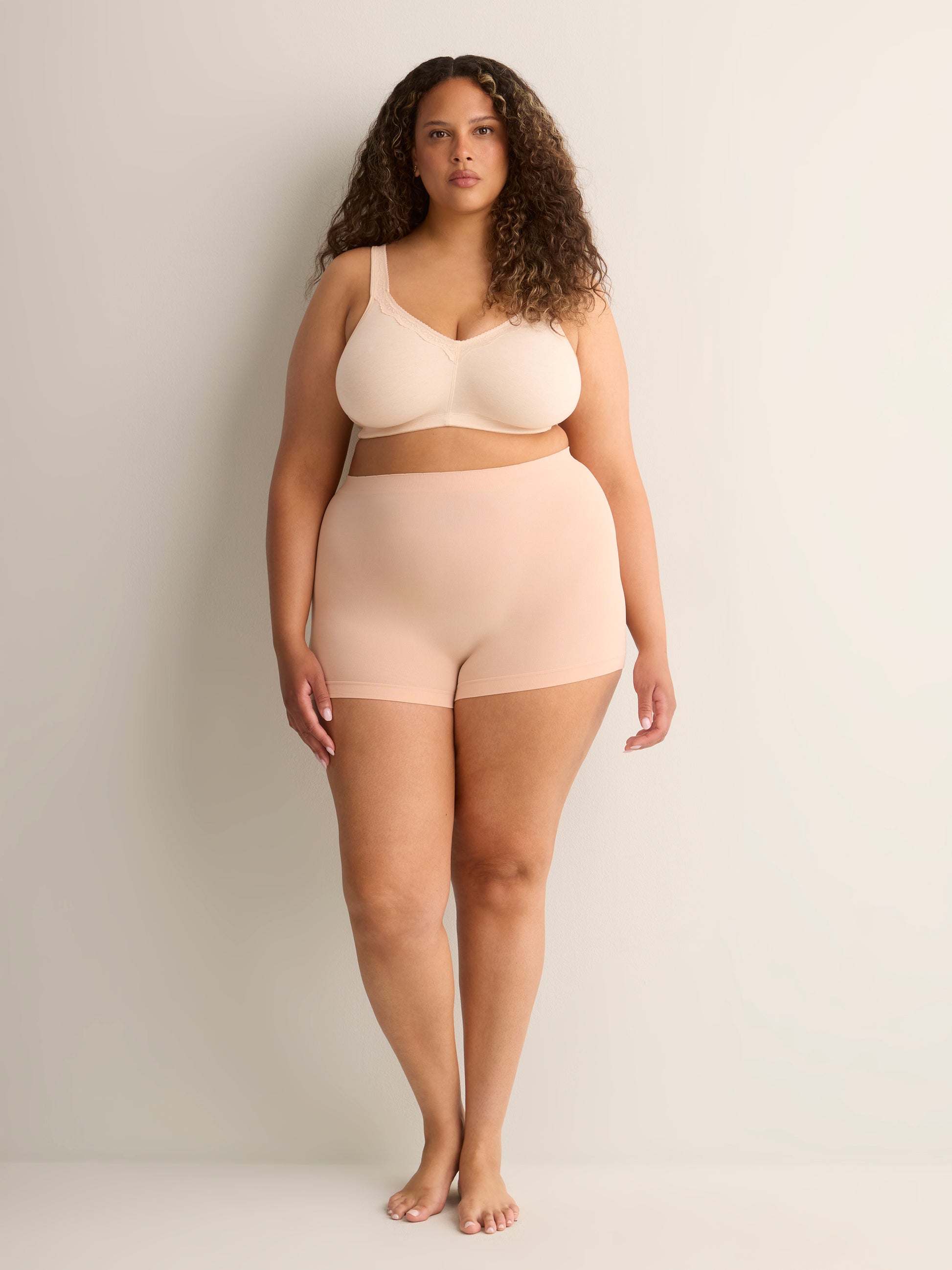 Wirefree Heather Cotton Bra with Lace Trim - ti Voglio