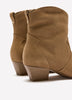 Extra Wide Width, Taupe Block-Heel Western Booties
