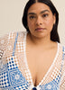 Long Crochet Knit Cover-Up Dress with Keyhole V-Neck - Cover Me