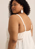 Linen Blend Swing Cami Blouse with Pintuck Detail