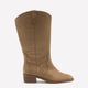 Wide Width, Sand Microsuede Tall Western Boot