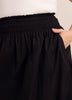 Cotton Poplin Pull-On Maxi Skirt