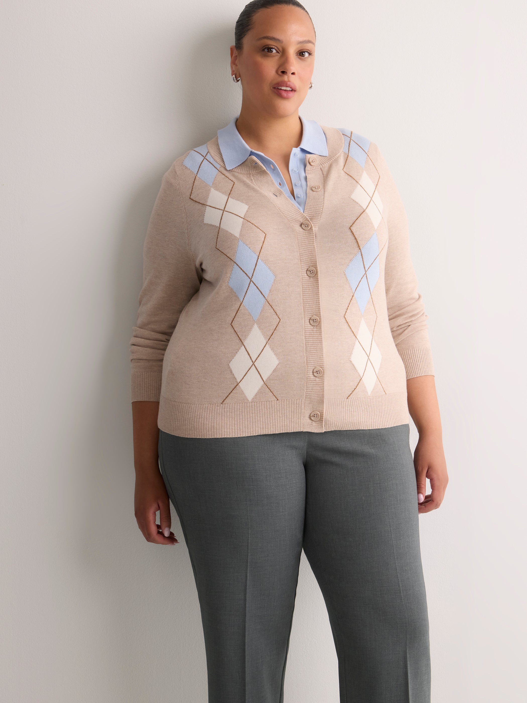 Heather Blue Straight-Leg Savvy Pant
