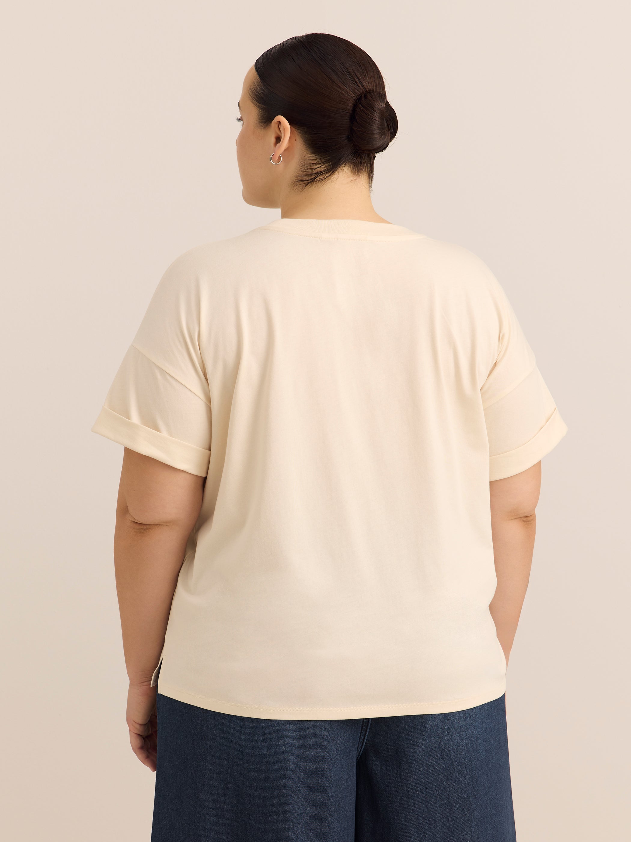 Boxy Short-Sleeve Crew-Neck T-Shirt