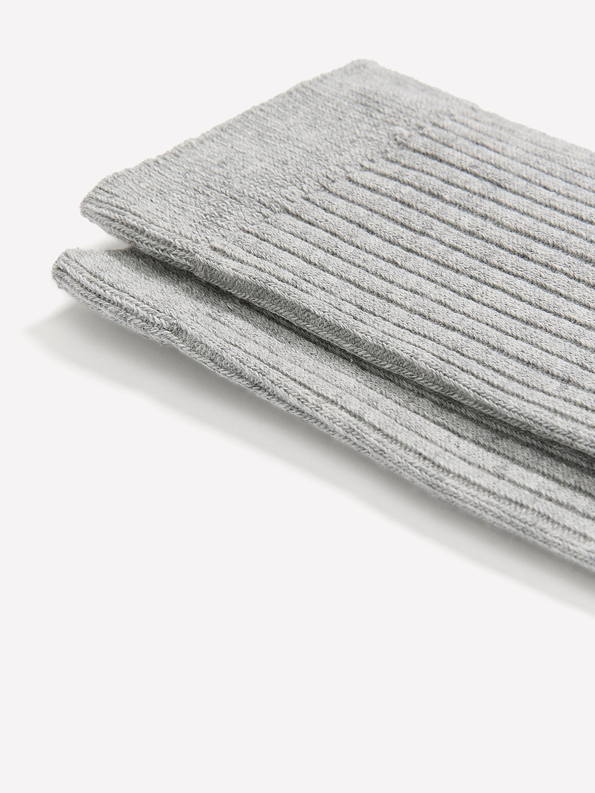 Ribbed Textured Knit Crew Socks