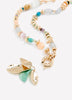 Short Beaded Necklace with Pendant Charms