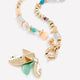 Short Beaded Necklace with Pendant Charms