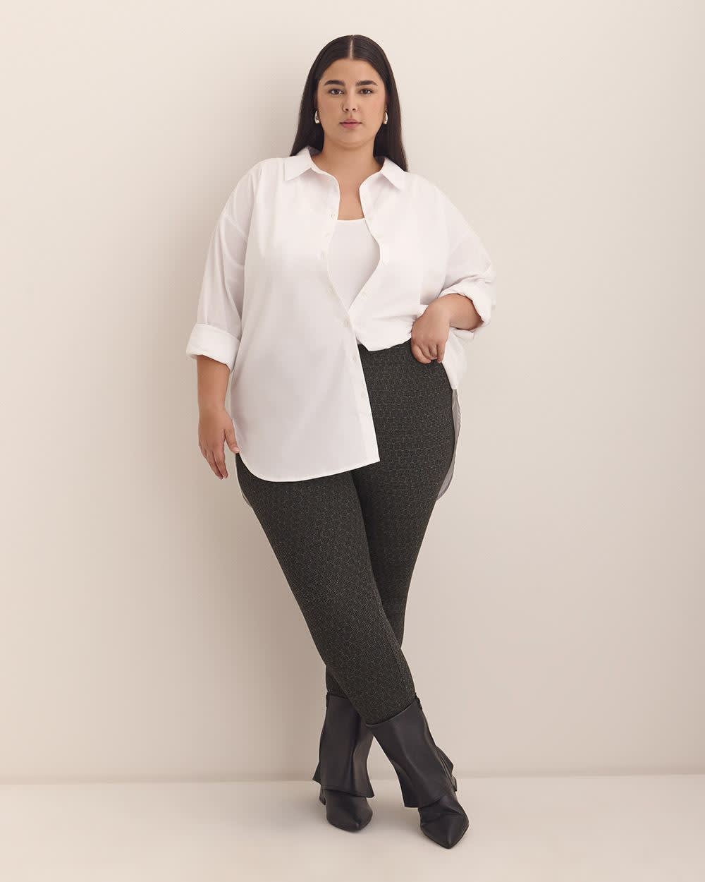 Black Animal-Textured Fashion Legging