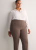 Grey Slim-Leg Savvy Twill Pants