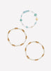 Elastic Seashell Beaded Bracelets, Set of 3