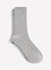 Ribbed Textured Knit Crew Socks