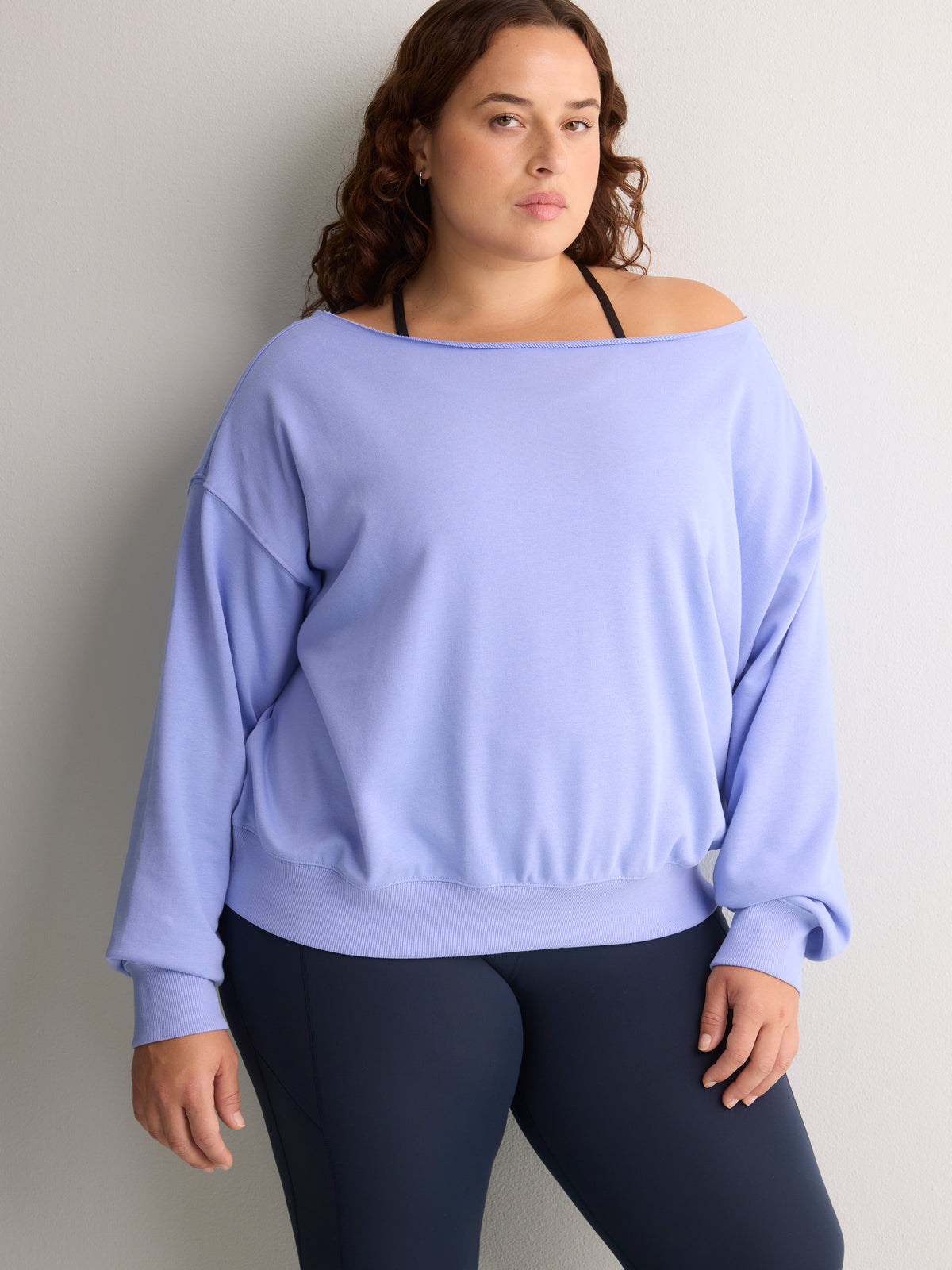 Off-Shoulder Year Round French Terry Tunic - Fabletics