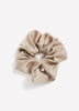 Large Hair Scrunchie with Pearl Studs