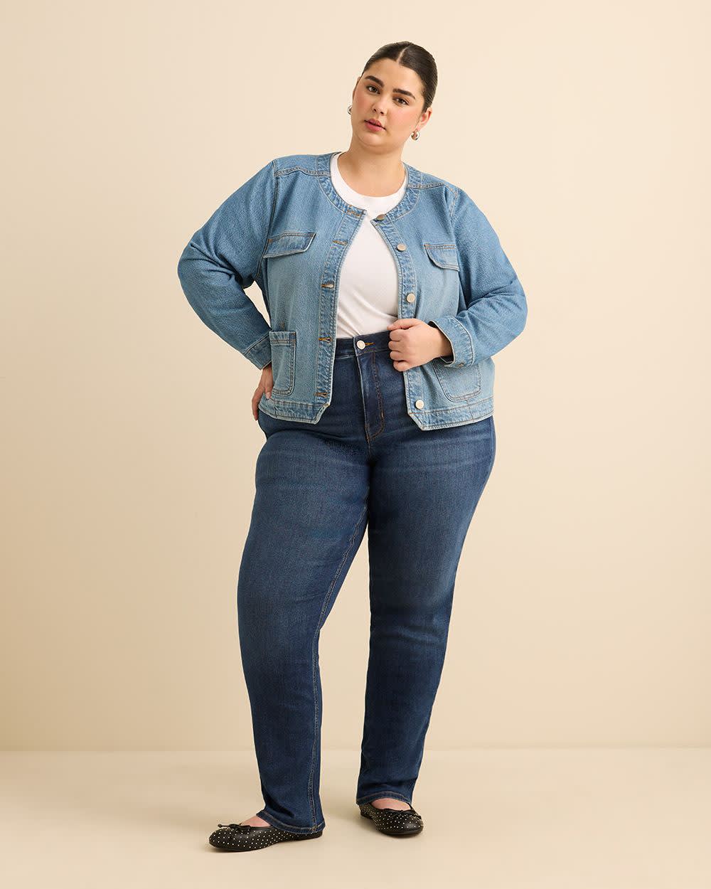 Veste en denim courte sans collet - d/C JEANS