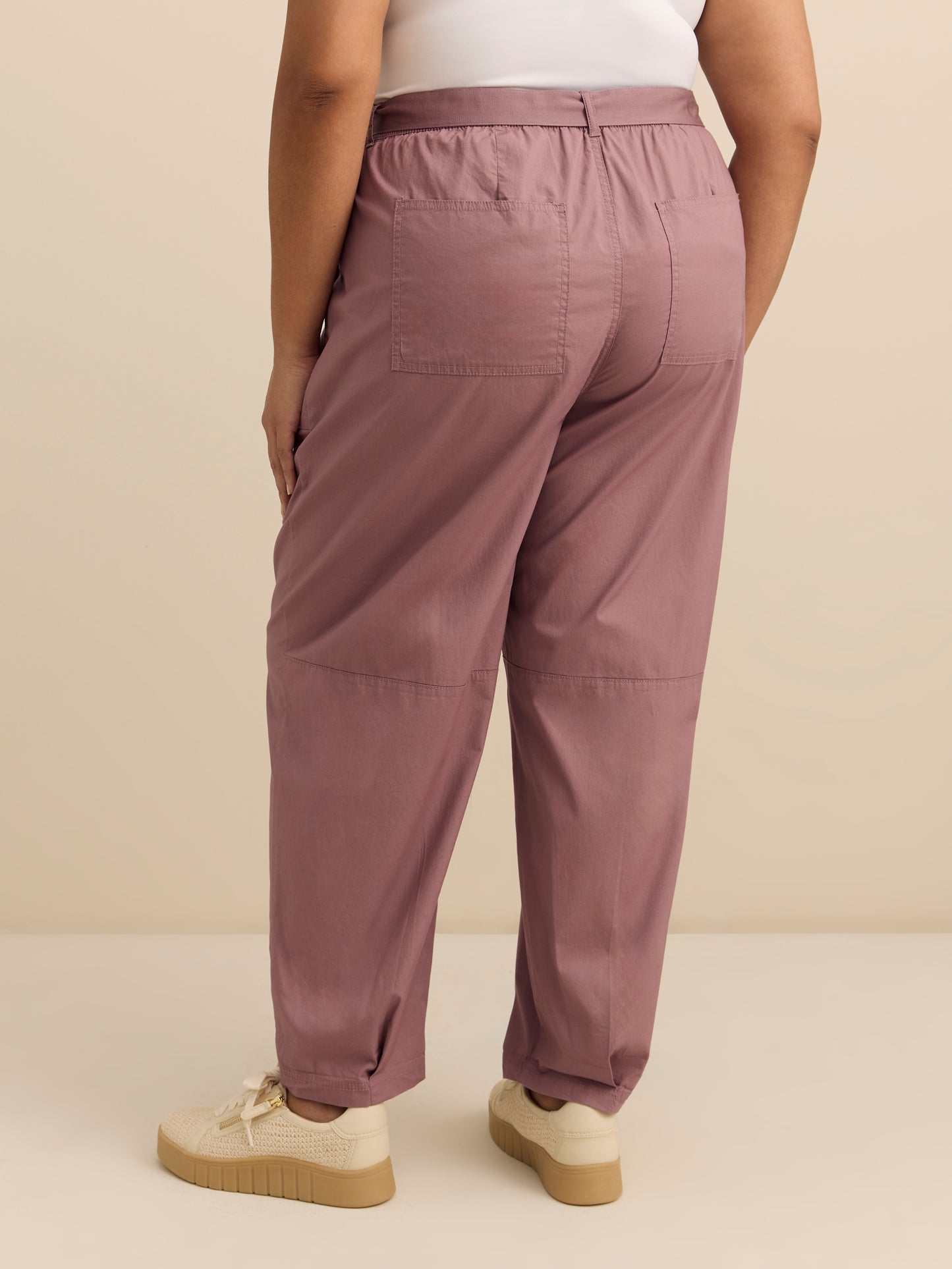 Pantalon en popeline à jambe ballon