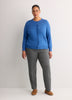Responsible, Buttoned-Down Cotton Blend Crew Neck Cardigan