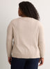 Cardigan boutonné à col rond en mélange de coton à motif argyle, tissu responsable