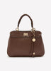 Brown Crossbody Bag with Braided Handle