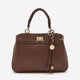 Brown Crossbody Bag with Braided Handle