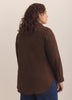 Brown Faux Suede Buttoned-Down Shirt