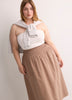 Cotton Poplin Pull-On Maxi Skirt
