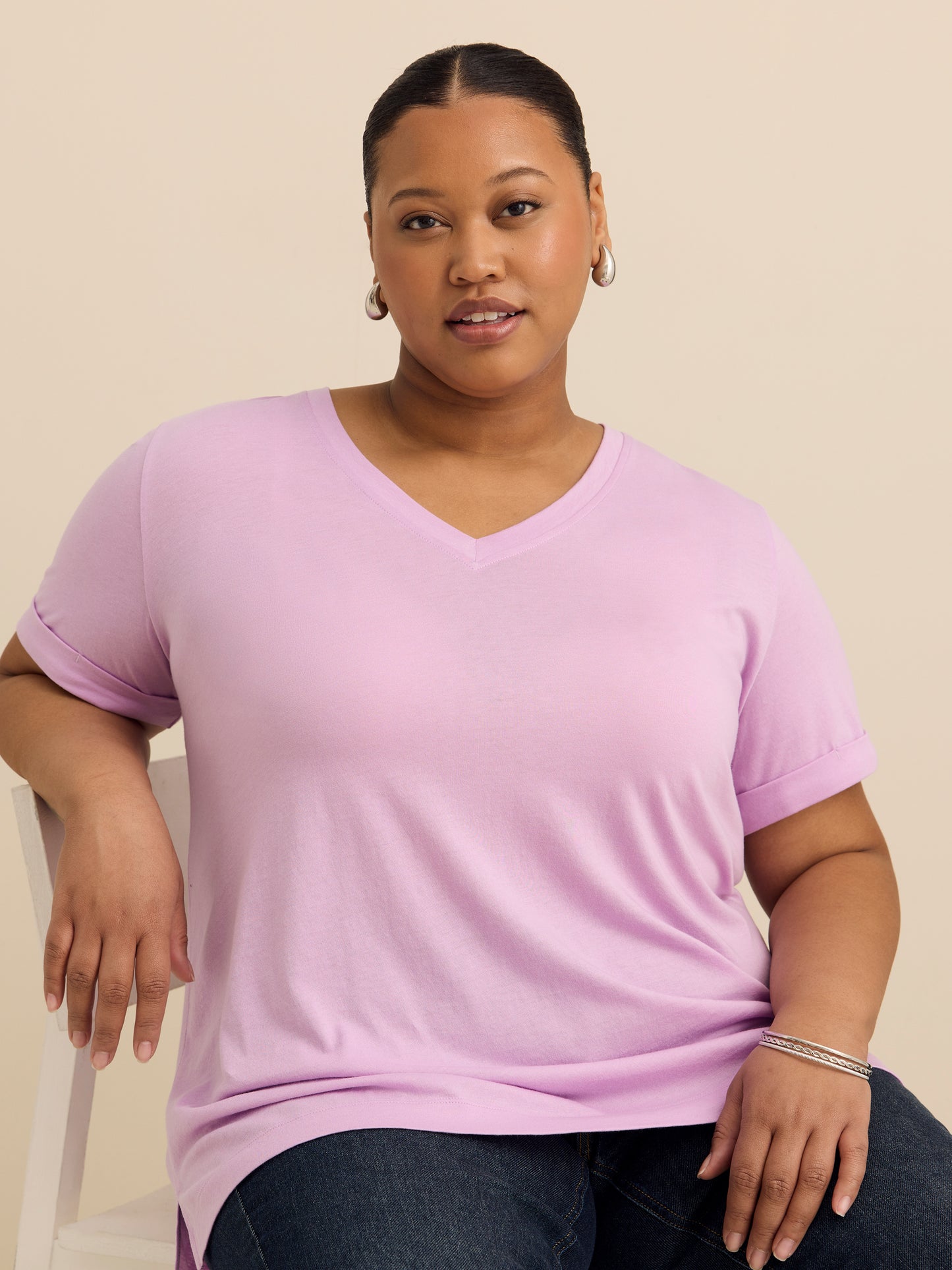 Responsible, Boyfriend-Fit Tee with Slits