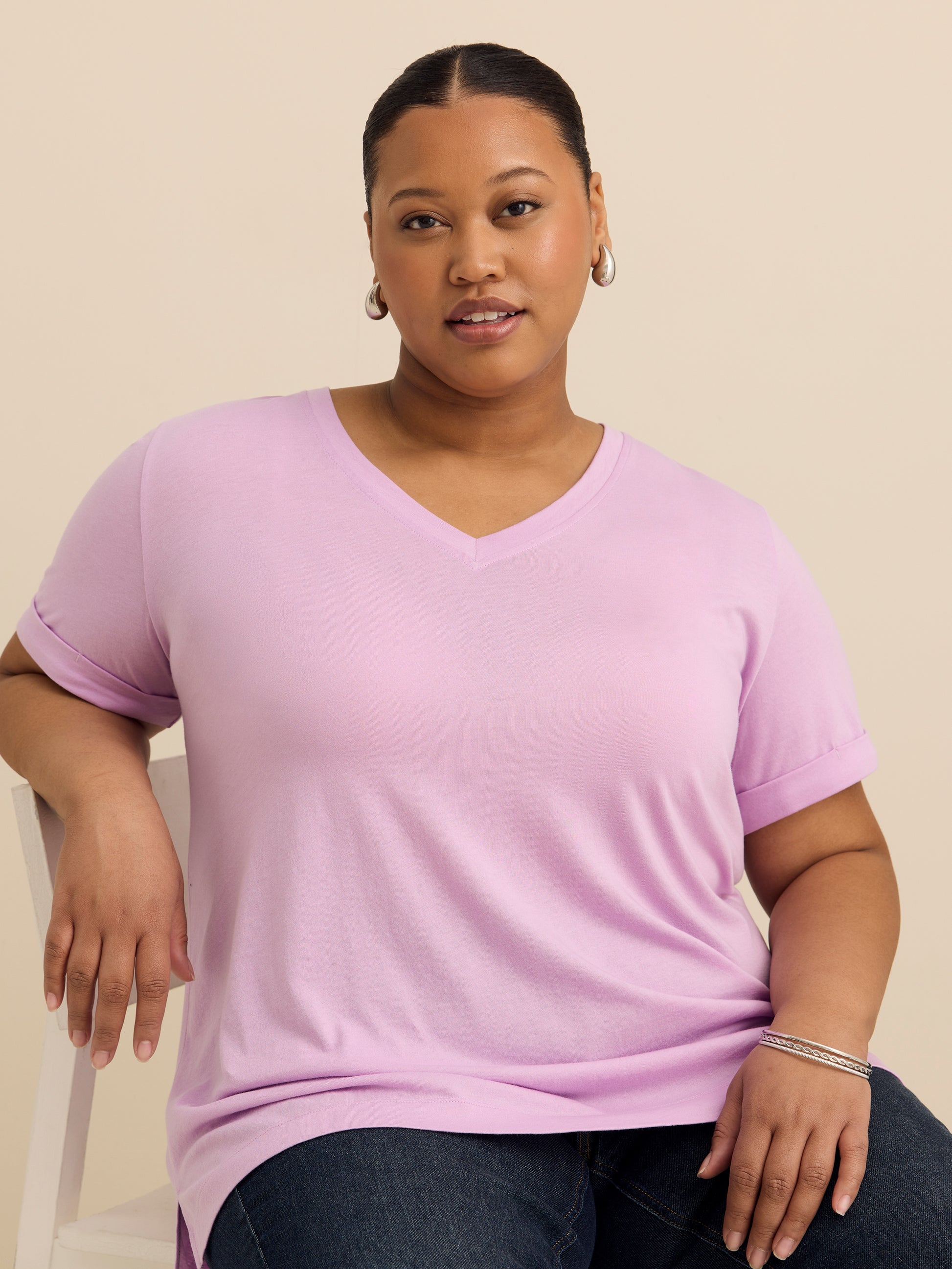 Responsible, Boyfriend-Fit Tee with Slits