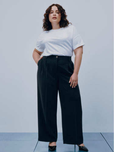 Pantalon Palazzo Femme Grande Taille - Viscose élasthanne, Tailles 10 à 26