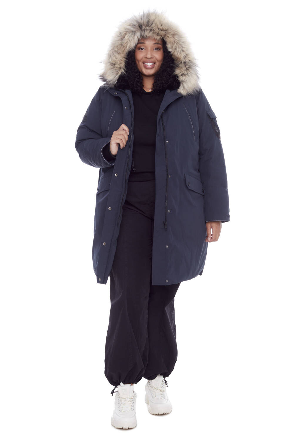 Plus size lightweight winter coat top