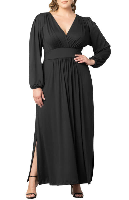 Plus size long hotsell sleeve long dresses