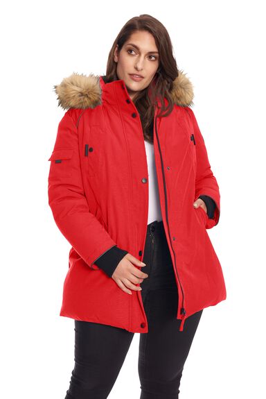  YMADREIG Plus Size Winter Coats for Women Fleece Sherpa Lined  Parka Jackets Thick Heavy Warm Cardigan Tops with Faux Fur Hood : Sports &  Outdoors