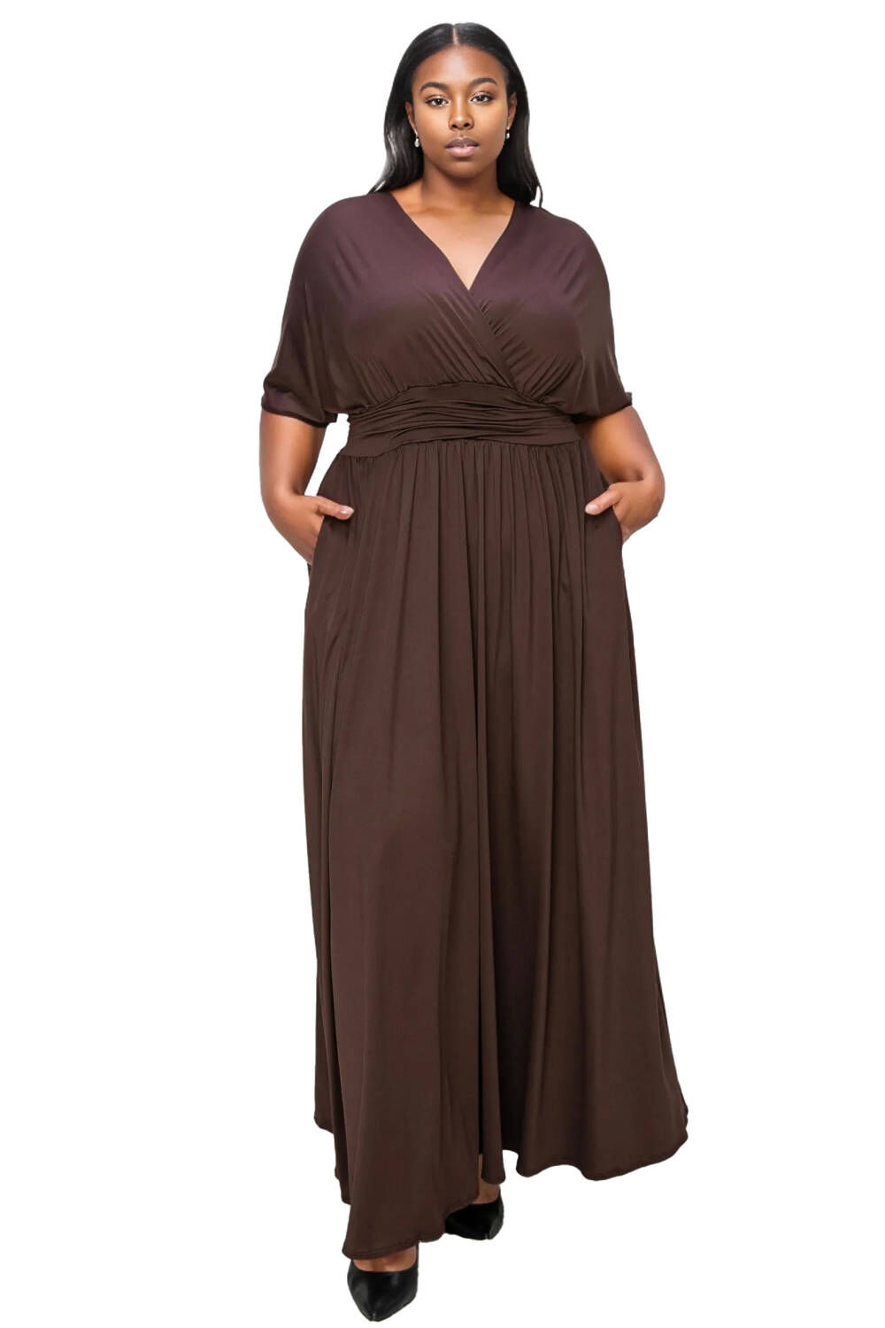 Empire waist maxi dress plus size on sale