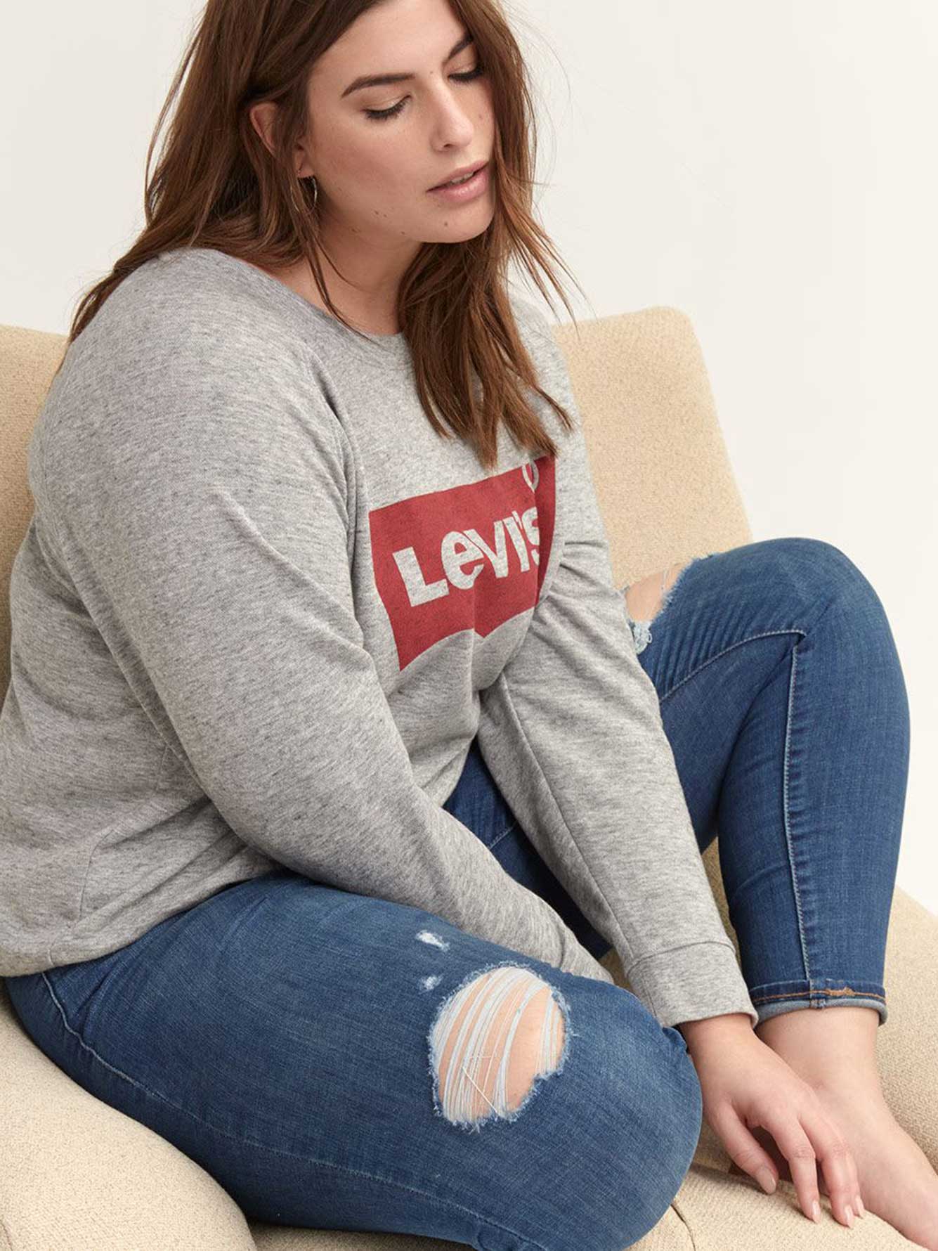 Levi's Graphic Grey Crew-Neck Sweatshirt | Penningtons