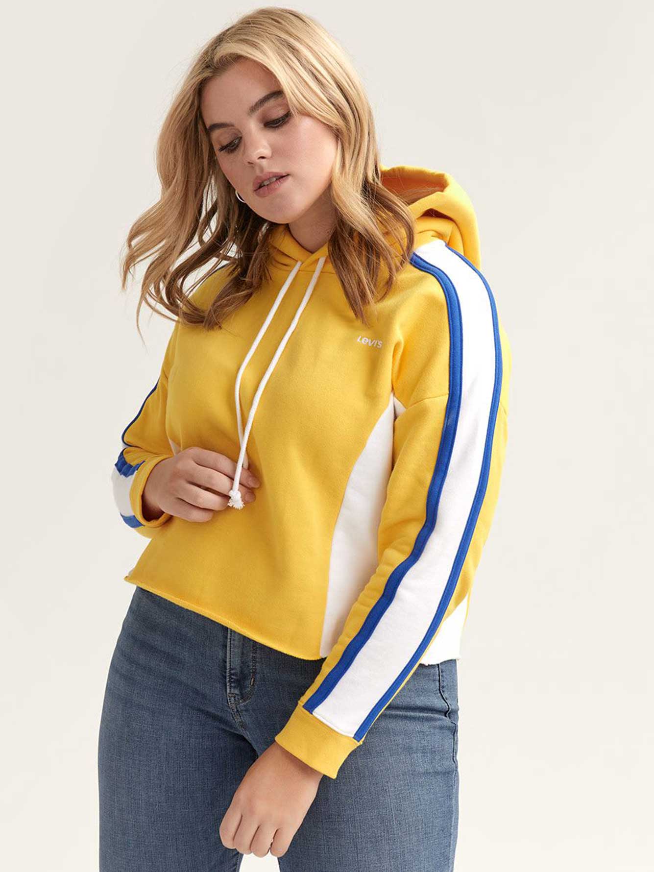 Levi's Yellow Cropped Hoodie | Penningtons