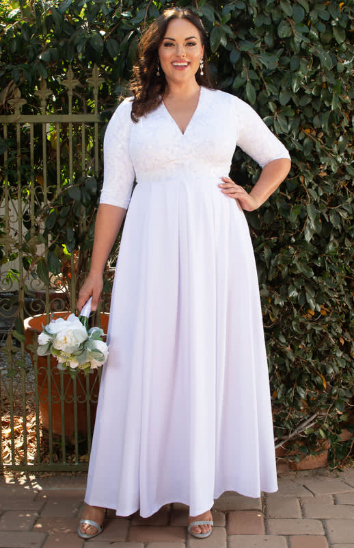 Kiyonna Starlight Sequined Wedding Gown Plus Size Penningtons