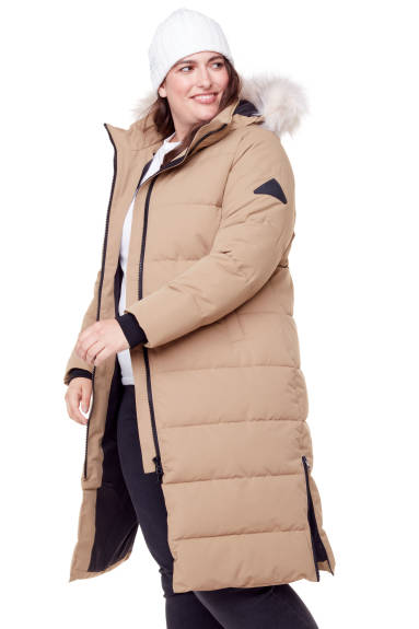 Alpine North Women's Plus Size - KLUANE PLUS | Vegan Down Recycled Ultra Long Winter Parka - Water Repellent, Windproof, Insulated Jacket with Hood