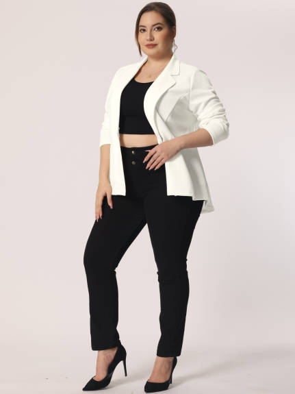 Agnes Orinda - Blazers tunique péplum à la mode pour vêtements de travail, coupe moderne