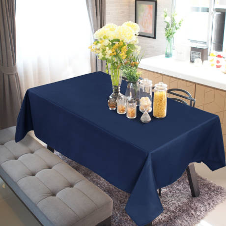 PiccoCasa- couverture de Table à manger lavable à rides Rectangle 55x71 pouces
