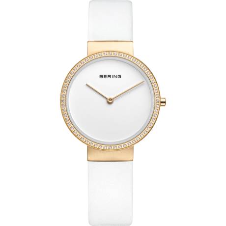 BERING - 31mm Ladies Classic Stainless Steel Watch In Silver/White