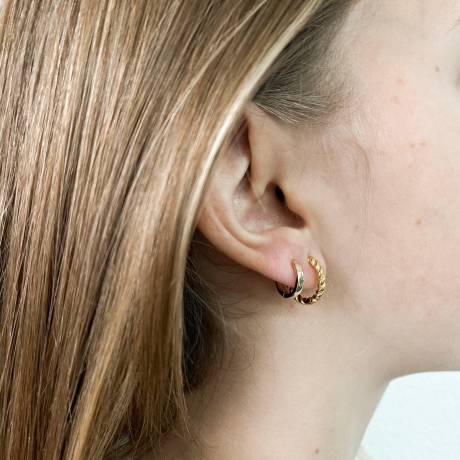 Horace Jewelry - Hoop earrings twisted Torso